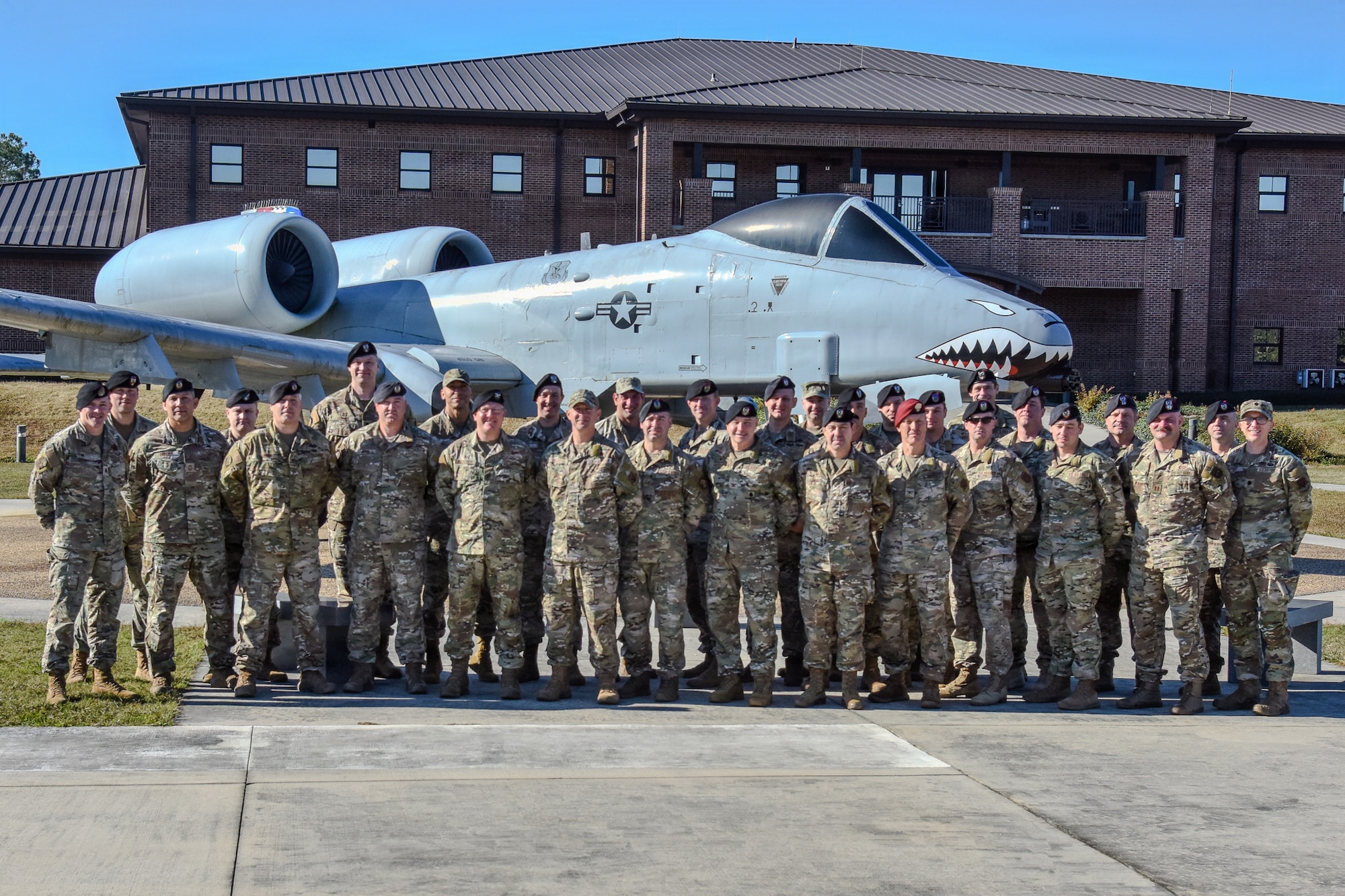 Leaders from the 93d Air Ground Operations Wing, the 3d Air Support Operations Group and the 18th Air Support Operations Group attend the Semi-Annual Tactical Air Control Party Spartan Senate at Moody Air Force Base, Georgia, Dec. 9, 2025. The forum focused on standardizing training, aligning deployment cycles, and advancing modernization efforts to ensure teams are prepared to operate in contested environments. (U.S. Air Force photo by Capt. Nicolle Smith)