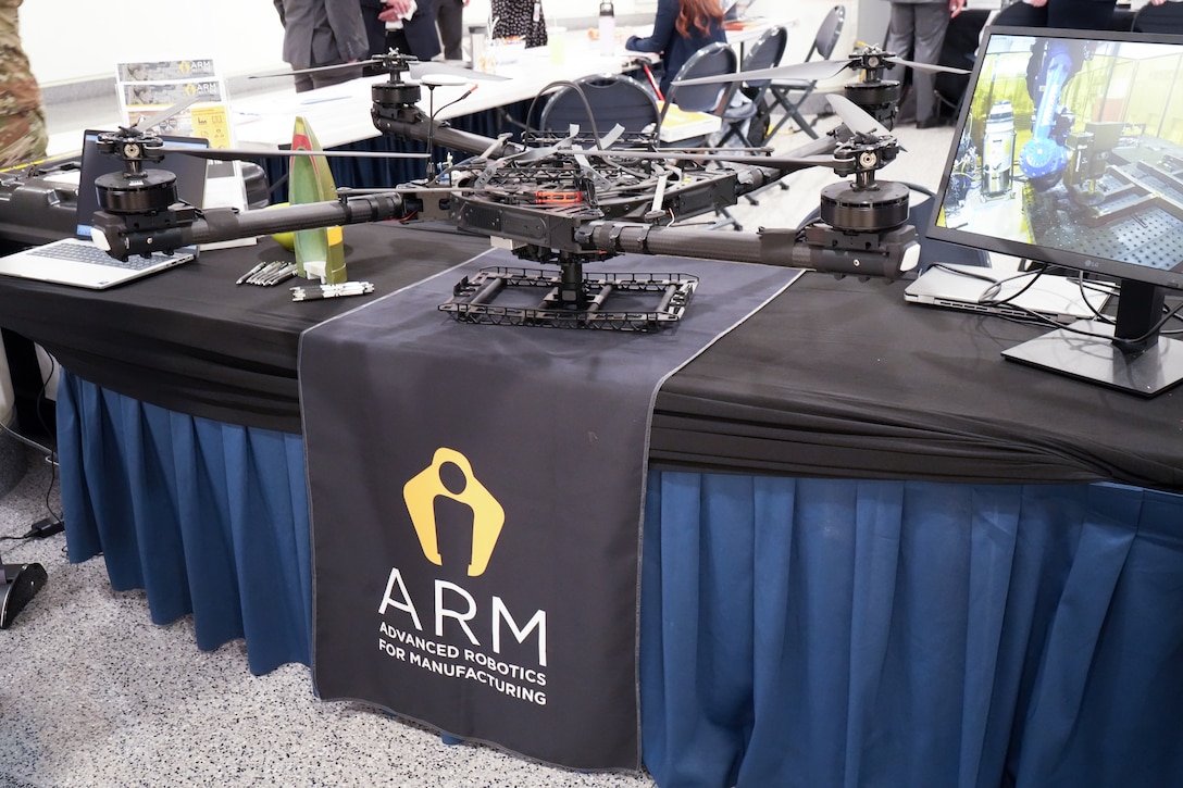 ARM, a DoD Manufacturing Innovation Institute (MII), exhibited its unmanned drone inspection system at the Pentagon, July 8, 2025.