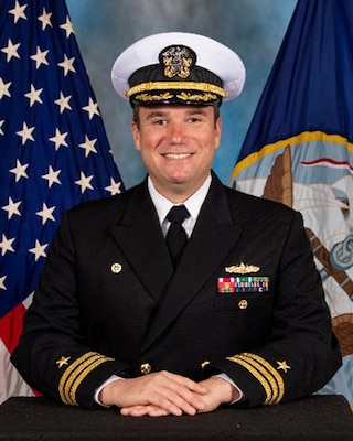 250805-N-N0443-3014 SAN DIEGO (Aug. 5, 2025) Official portrait of Cmdr. Matthew G. Farrell.  (U.S. Navy photo)