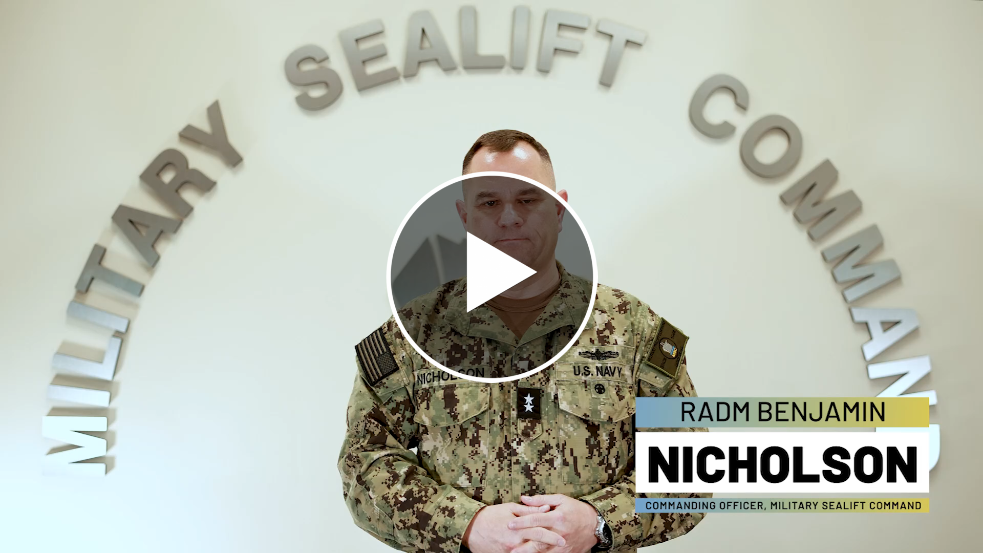 RADM Benjamin Nicholson, Commander, Military Sealift Command