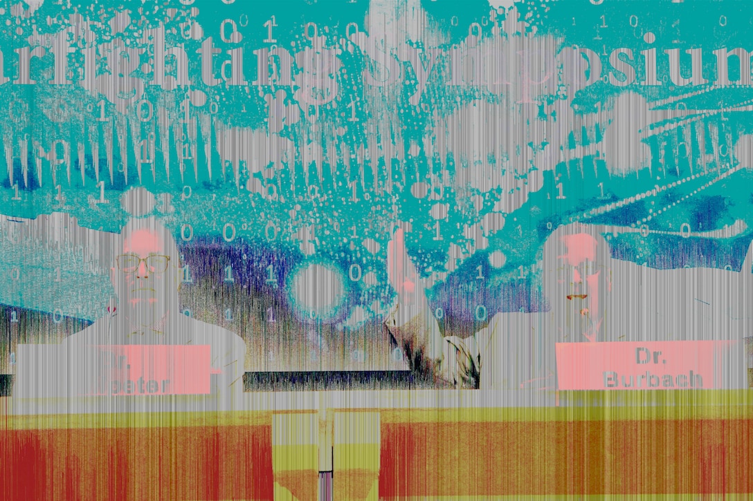 Dr. Kevin Pollpeter, Director of Research for the China Aerospace Studies Institute, and Professor David T. Burbach, Ph.D., Director of the Naval War College Space Studies Group, answer questions during Naval War College’s Future Warfighting Symposium onboard Naval Station Newport, Rhode Island, August 7, 2025