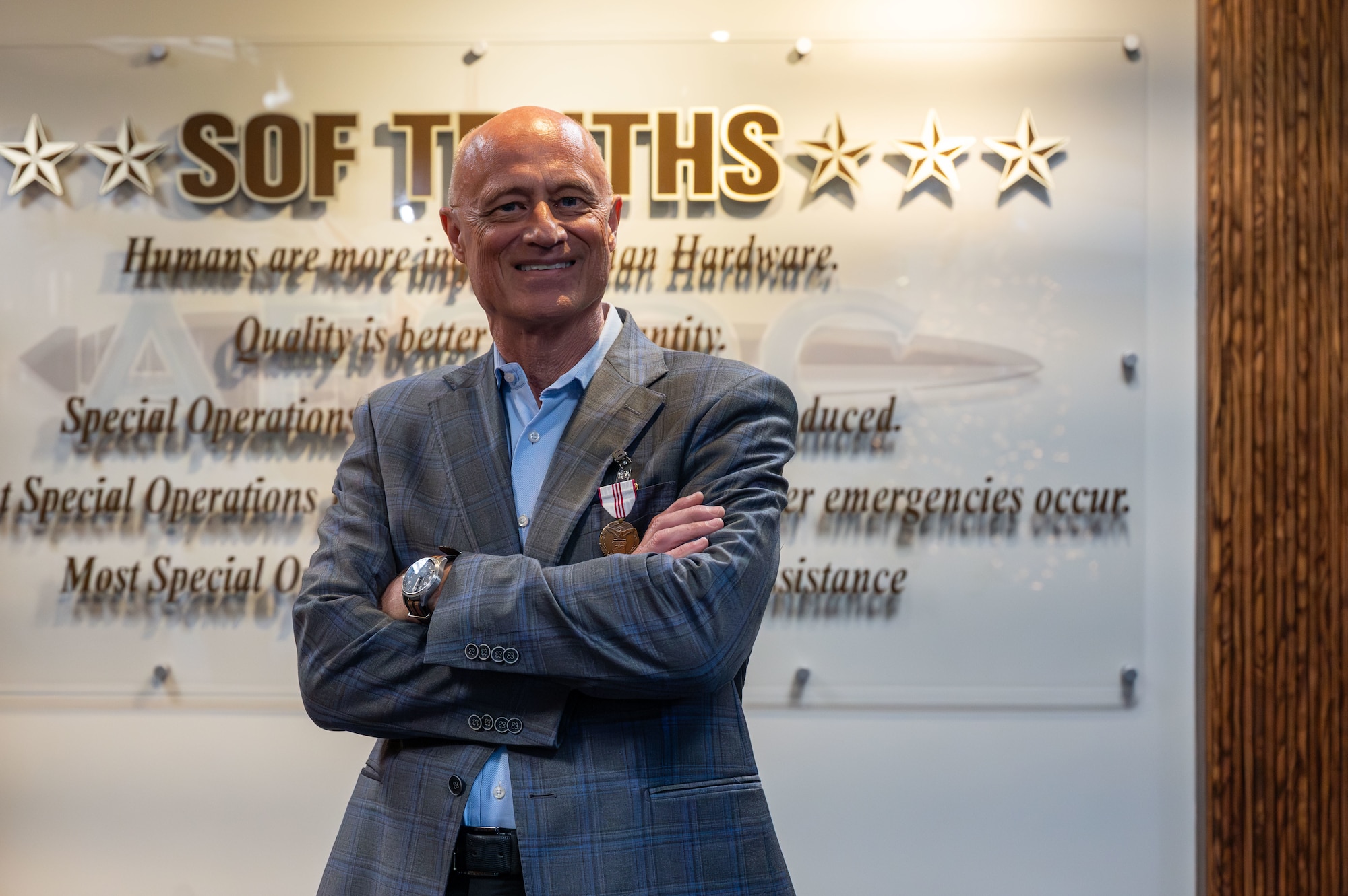 After 38 years of federal service, DeCocker celebrated his retirement with friends, family and members of the AFSOC community.