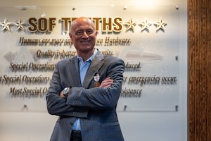 After 38 years of federal service, DeCocker celebrated his retirement with friends, family and members of the AFSOC community.