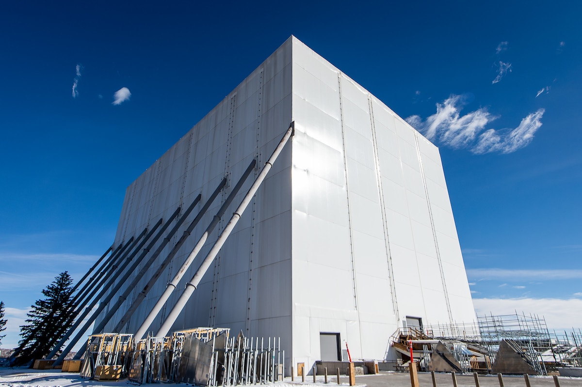 White box around Cadet Chapel