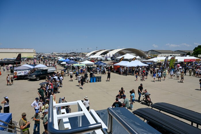 Beale Air and Space Expo attendees roam the flight line on Beale Air Force Base. California, June 7, 2025