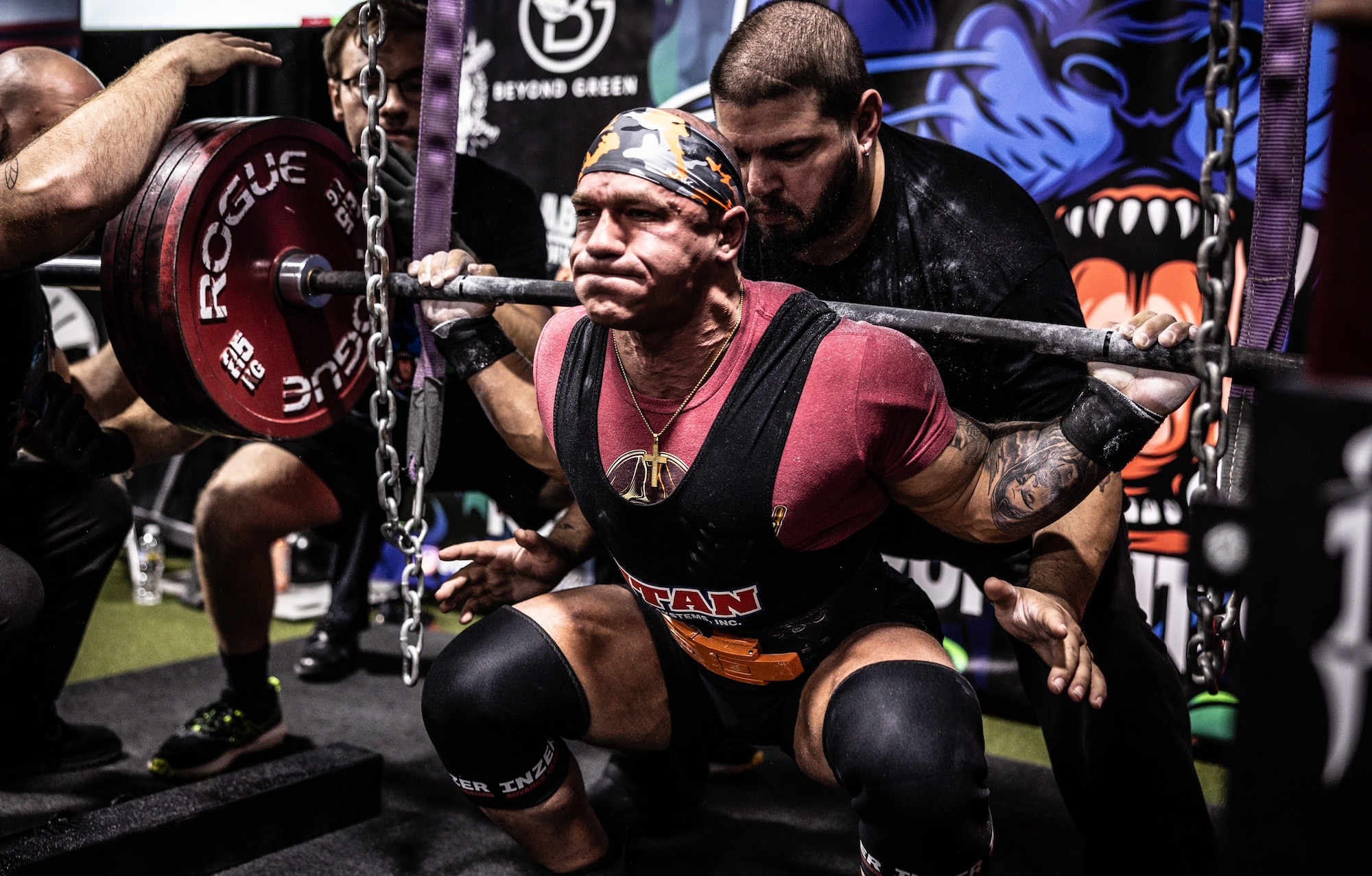 1st Lt. Elijah Morrsion, an Air Force Life Cycle Management Center (AFLCMC) Financial Management officer, performs a squat during a United States Powerlifting Coalition competition known as Great Lakes Raw Pro/Am on December 6, 2025 in Detroit, Michigan. Morrison accomplished a personal record of 650 pounds on squat. (Courtesy Photo)