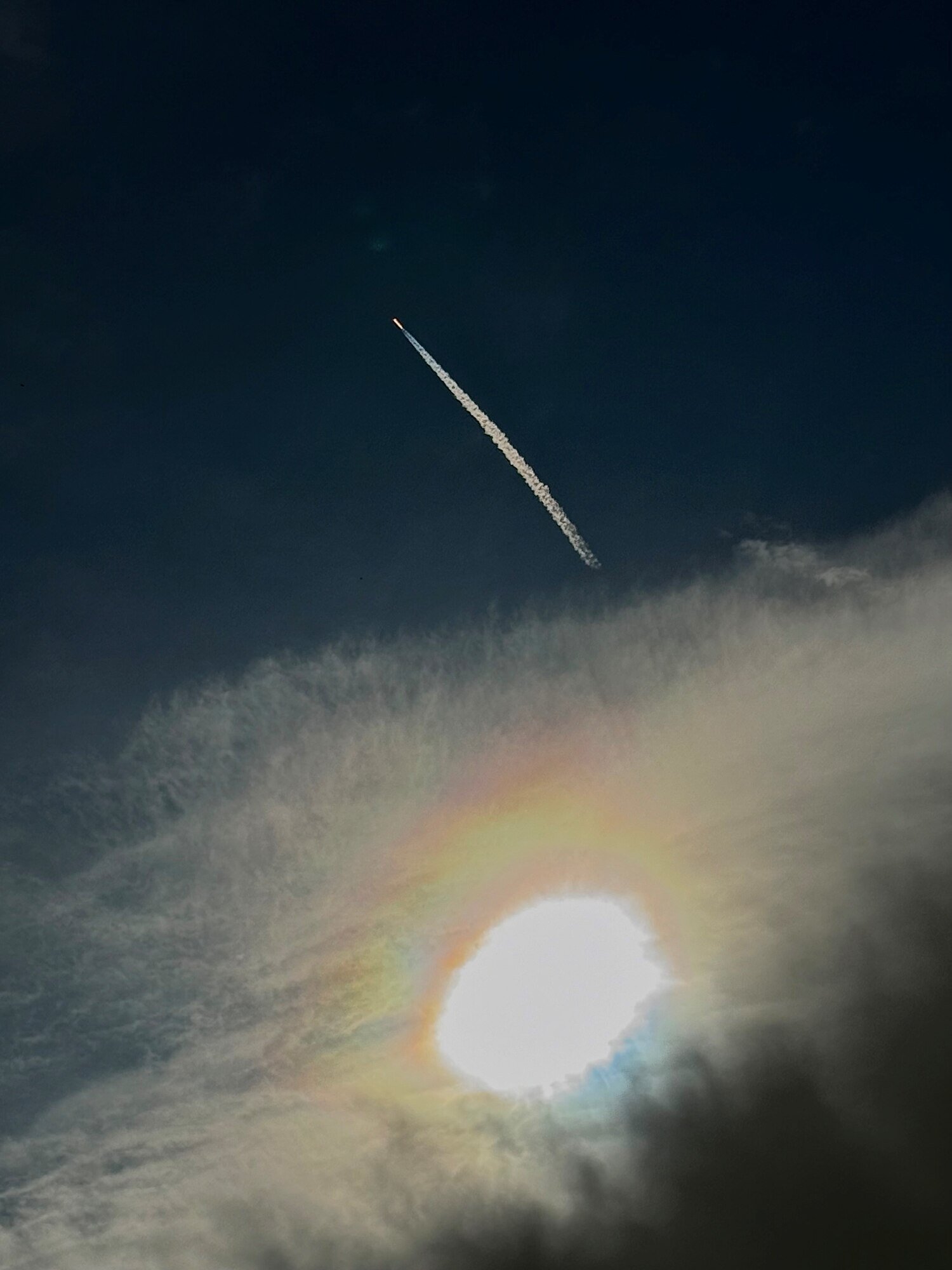 A SpaceX Falcon 9 rocket launches at 3:02 p.m. from Space Launch Complex 4-East carrying Starlink satellites to low-earth orbit Feb. 1, 2025, at Vandenberg Space Force Base, Calif. Vandenberg Space Force Base Guardians and Airmen have enabled five launches in 2025, maintaining the installation's critical role in space operations and national security. (U.S. Air Force Photo by Jennifer Green-Lanchoney)