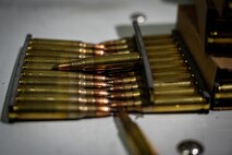 M4 Carbine ammunition lies on a table during a Combat Arms Training and Maintenance course at Misawa Air Base, Japan, Jan. 29, 2025