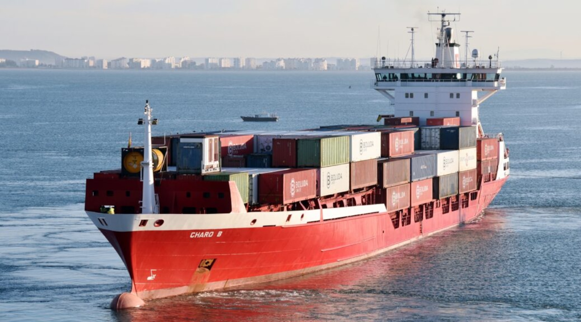 Container feeder Charo B sailing from Cádiz for destination Tenerife, 24 November 2021