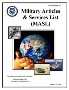 cover of the military articles and services list (MASL)
