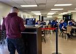 Students, or “associates” enrolled in the Oklahoma Military Department’s Sooner Job ChalleNGe in-process at the program’s campus in Oklahoma City, Jan. 28, 2025. The Sooner Job ChalleNGe Program is an optional next step for graduates of the Thunderbird Challenge Program where they will have the opportunity to further their success through career readiness and vocational training at Metro Technology Center in Oklahoma City. (Oklahoma National Guard photo by Spc. Danielle Rayon)