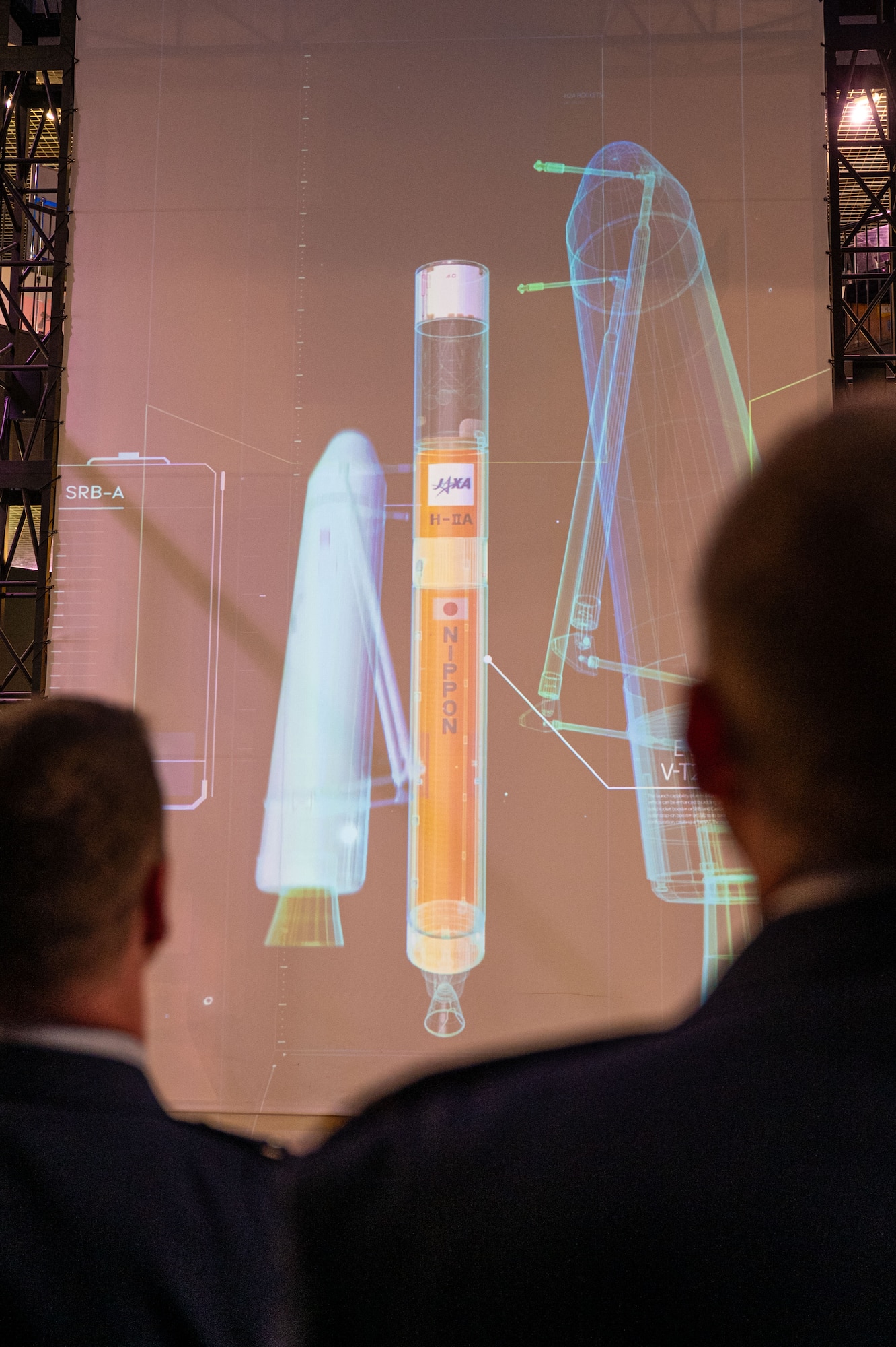 U.S. Space Force, U.S. Air Force and U.S. Embassy leadership were given the opportunity to tour the Tanegashima Space Center prior to the launch of the Quasi-Zenith Satellite System-Hosted Payload in Tanegashima, Japan, Feb. 2, 2024. The mission of the QZSS-HP is to deploy two U.S. Department of Defense electro-optical payloads on Japanese satellites to enhance space surveillance capabilities and contribute to a more resilient space environment. (U.S. Air Force photo by Senior Airman Jacob Wood)