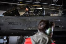 Pilot waits for instruction