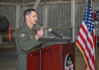 487th TRS commander addresses guests