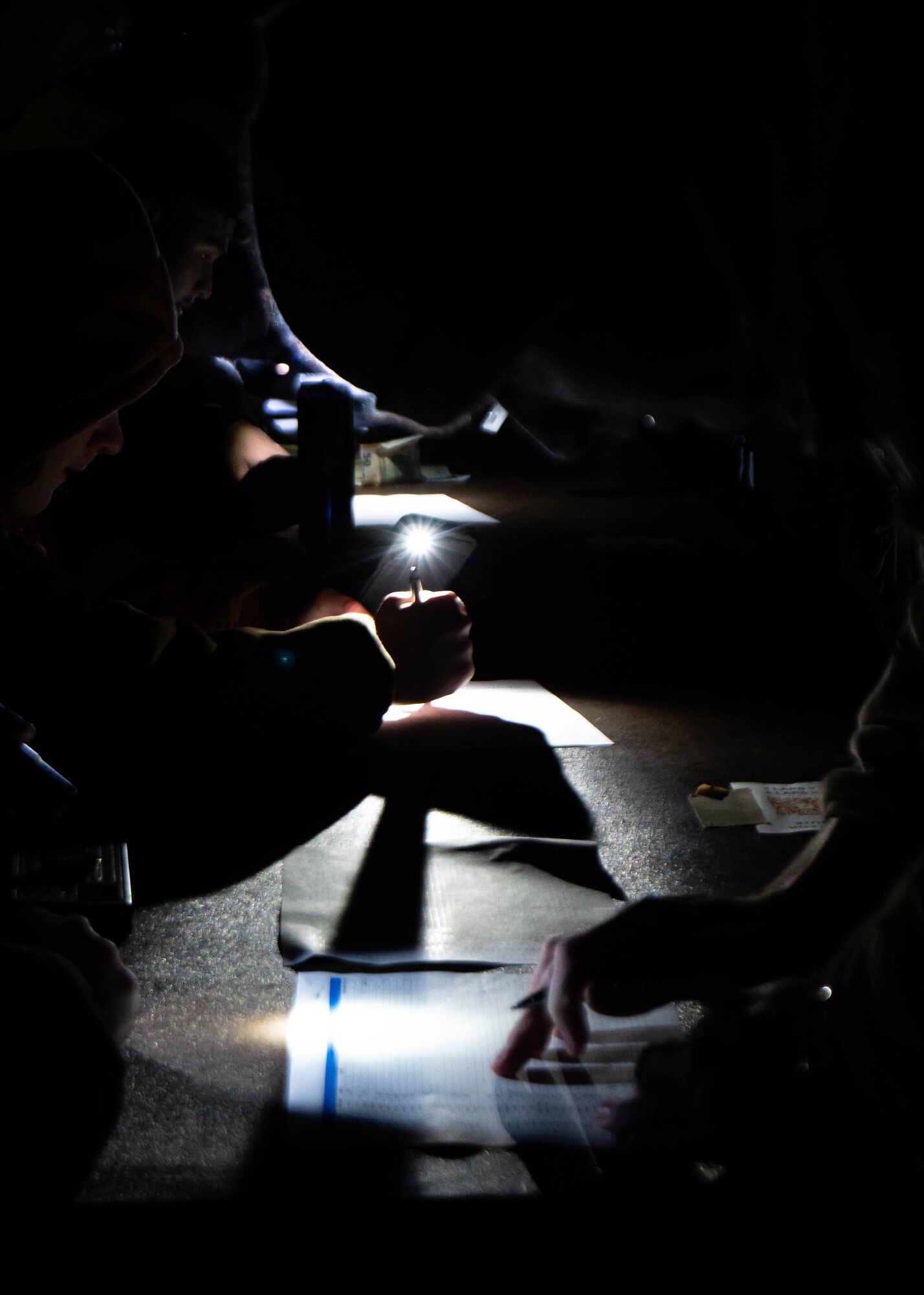 Airmen and Soldiers check into a ruck