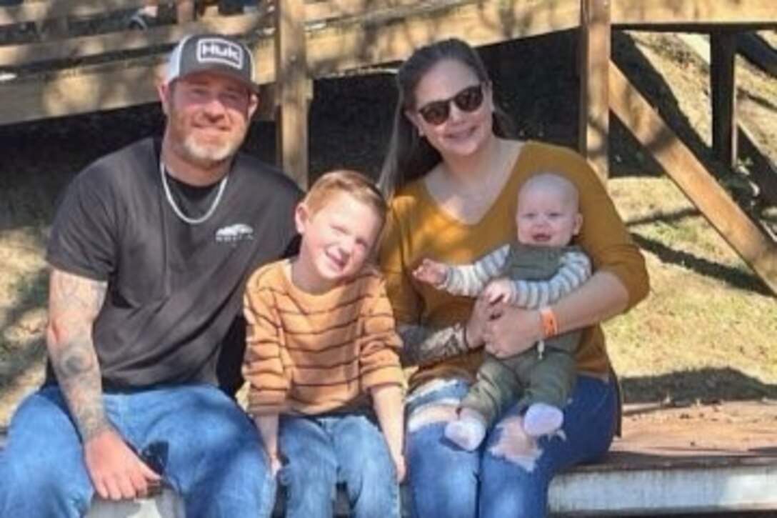 Retired Army Staff Sgt. Leandra Moehring and her family.