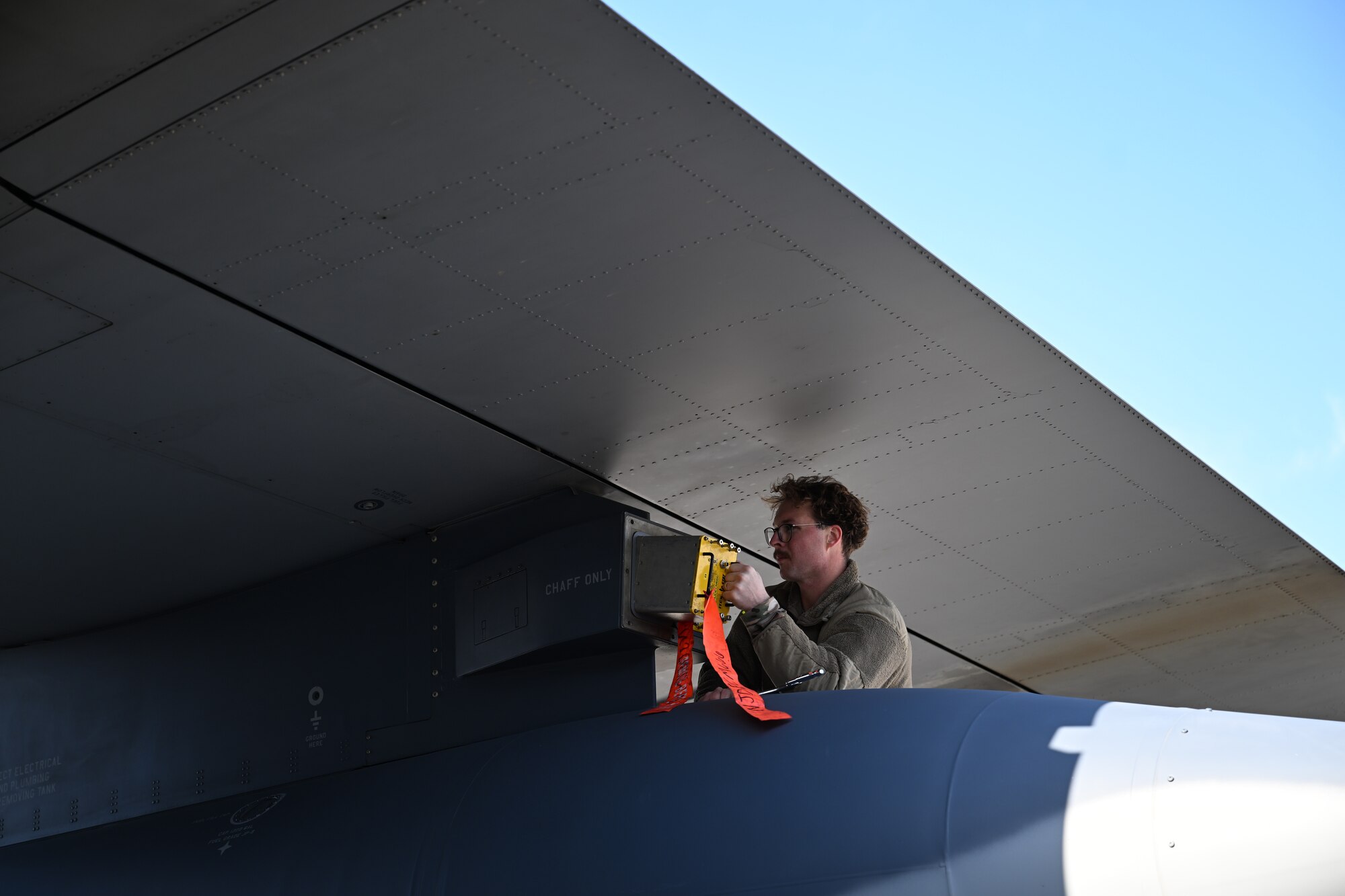 Airmen assigned to the 87th Electronic Warfare Squadron Combat Shield participate in Red Flag 25-1.