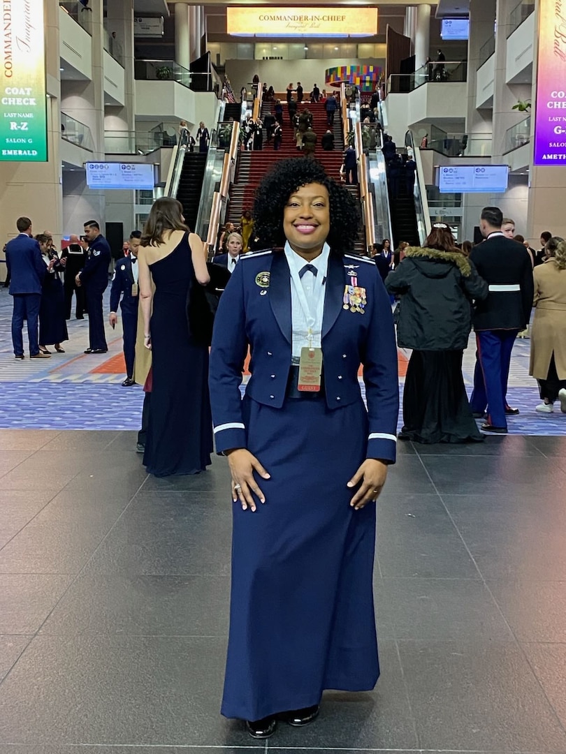 Lt. Col. Jennifer-Ruth Green attends the Commander-In-Chief inaugural ball at the Walter E. Washington Convention Center in Washington, D.C., on Jan. 20, 2025.