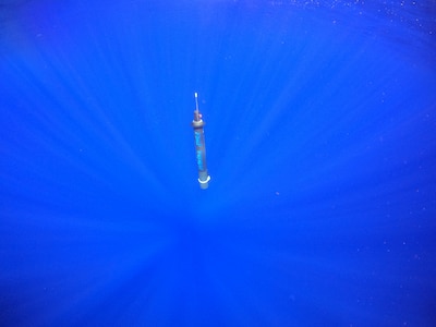 The Persistent Smart Acoustic Profiler Voyager is pictured in the Pacific Ocean off the coast of Kona, Hawaii, in November 2024.