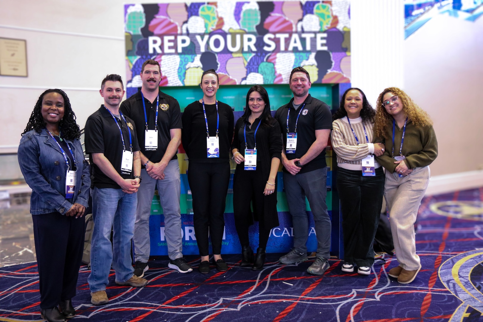 Members of the National Guard’s Counterdrug Task Force, specifically the Drug Demand Reduction Outreach (DDRO) teams, attend the Substance Abuse and Mental Health Services Administration’s (SAMHSA) 21st Prevention Day, Feb. 3, 2025, at the Gaylord National Resort & Convention Center in Oxon Hill, Md. While attending the conference, members from the National Guard DDRO eastern region teams, such as North Carolina, Maryland, and the District of Columbia, met with each other and networked on the resources their team uses to enhance their team’s prevention efforts.