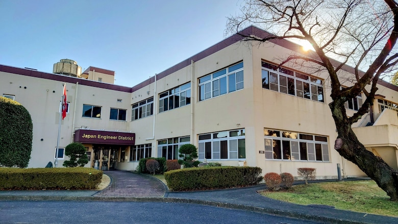 The U.S. Army Corps of Engineers - Japan Engineer District (USACE JED) headquarters building, located on Camp Zama, Japan.