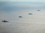 Maritime Cooperative Activity consisting of Royal Australian Navy's HMAS Hobart, Japan Maritime Self-Defense Force ship Akizuki, Philippine Navy ship BRPJose Rizal, and United States Navy ship USS Benfold. *** Local Caption *** Naval and air force units from Australia, Japan, the Philippines and the United States, conducted a multilateral Maritime Cooperative Activity (MCA) within the Philippines� Exclusive Economic Zone on 5 February  2025.

Australia has participated in MCAs with the Philippines since 2023, underlining our commitment to strengthen regional and international cooperation in support of a peaceful, stable and prosperous Indo-Pacific.

Australia�s participation supports the right to freedom of navigation and overflight under international law, other lawful uses of the sea and international airspace, as reflected in the United Nations Convention on the Law of the Sea (UNCLOS).

Strong cooperation and the ability to work together, demonstrated through activities such this, enhance our interoperability and readiness to respond to shared security challenges with partners and allies. 

HMAS Hobart participated in the MCA during a six-week Regional Presence Deployment (RPD). RPDs in the Indo-Pacific demonstrate Australia�s commitment and ability to maintain a near continuous presence in the region to support regional security and stability.