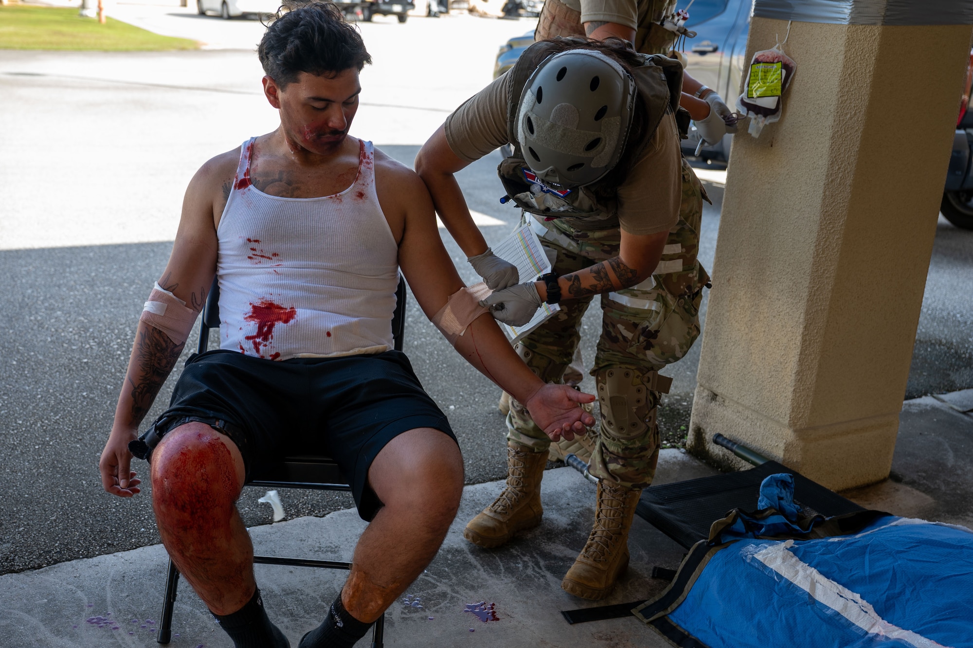 This is the first time Valkyrie Tactical Medicine Training has been conducted on Andersen Air Force Base. (U.S. Air Force photo by Senior Airman Audree Campbell)