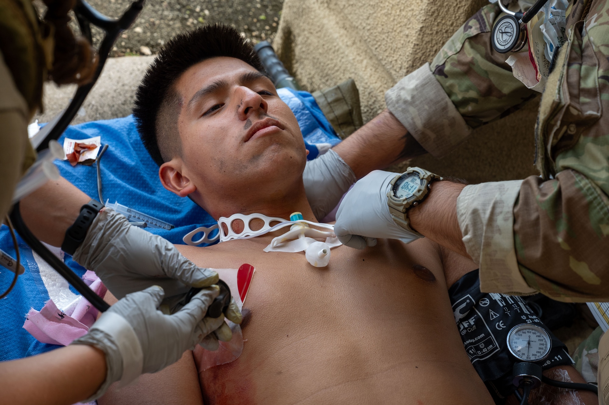This is the first time Valkyrie Tactical Medicine Training has been conducted on Andersen Air Force Base. (U.S. Air Force photo by Senior Airman Audree Campbell)