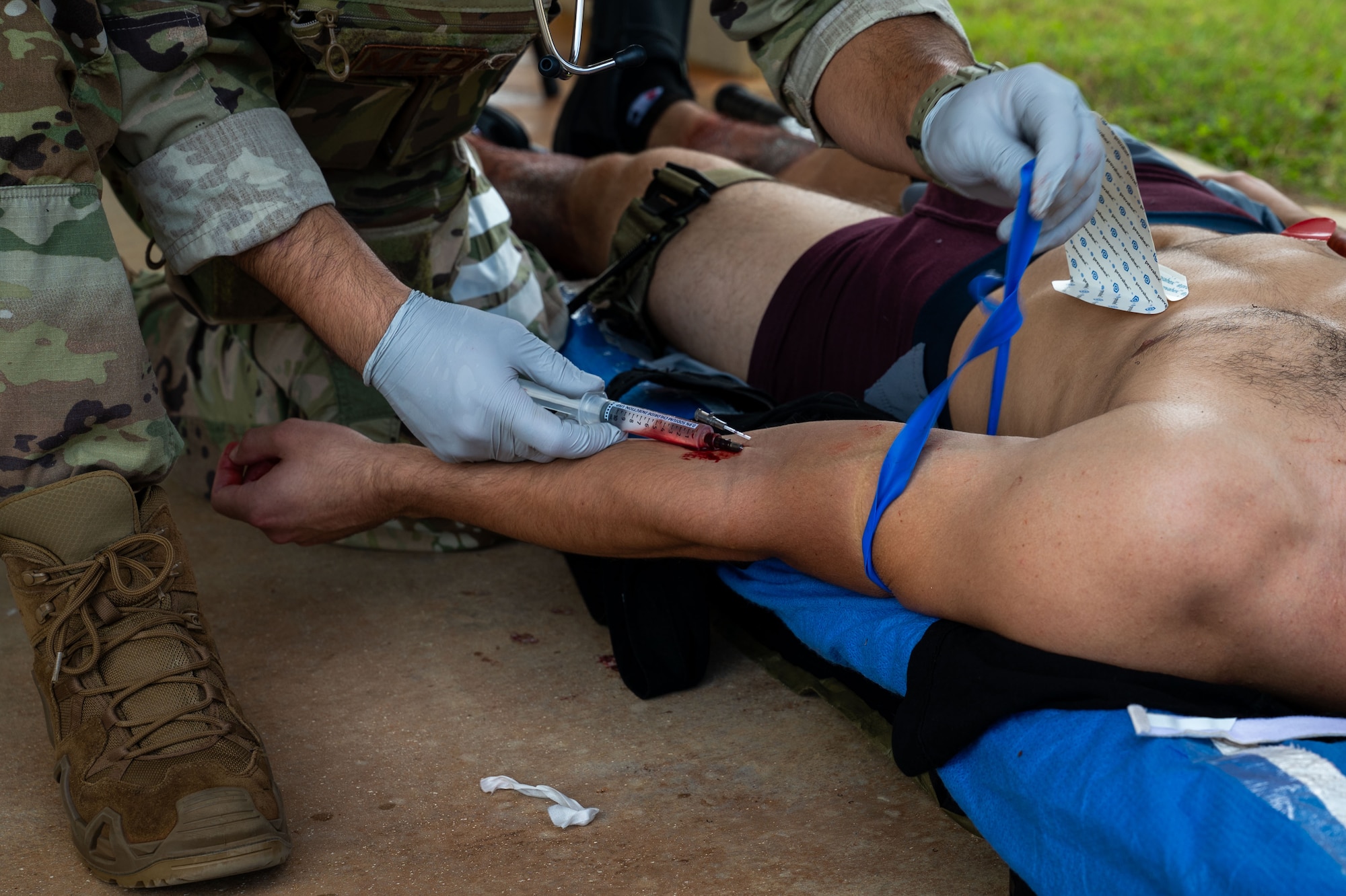 This is the first time Valkyrie Tactical Medicine Training has been conducted on Andersen Air Force Base. (U.S. Air Force photo by Senior Airman Audree Campbell)