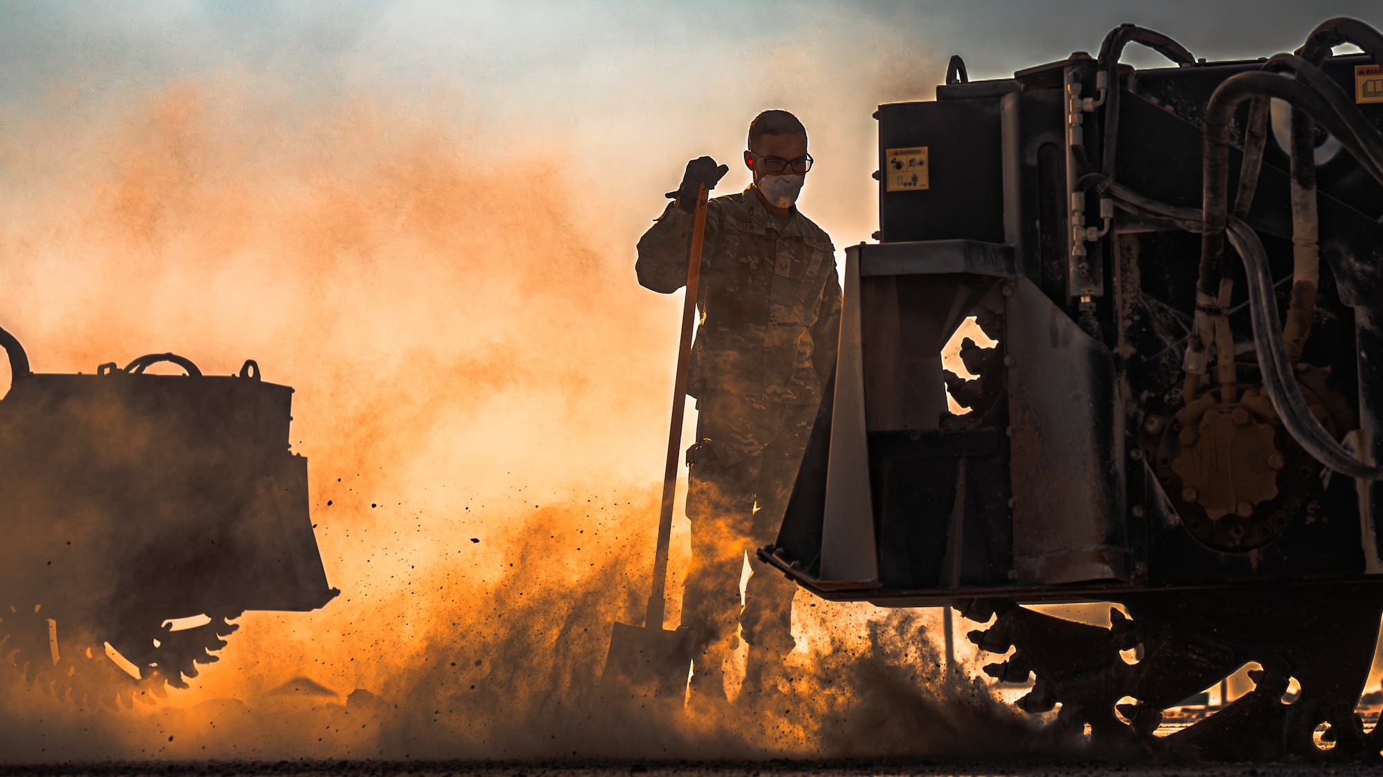 Airman observes training pad reconstruction