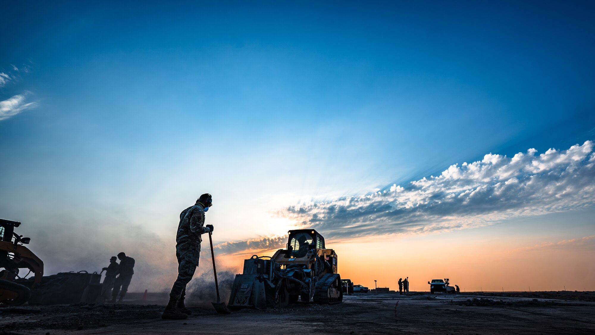 Airmen reconstruct training pad