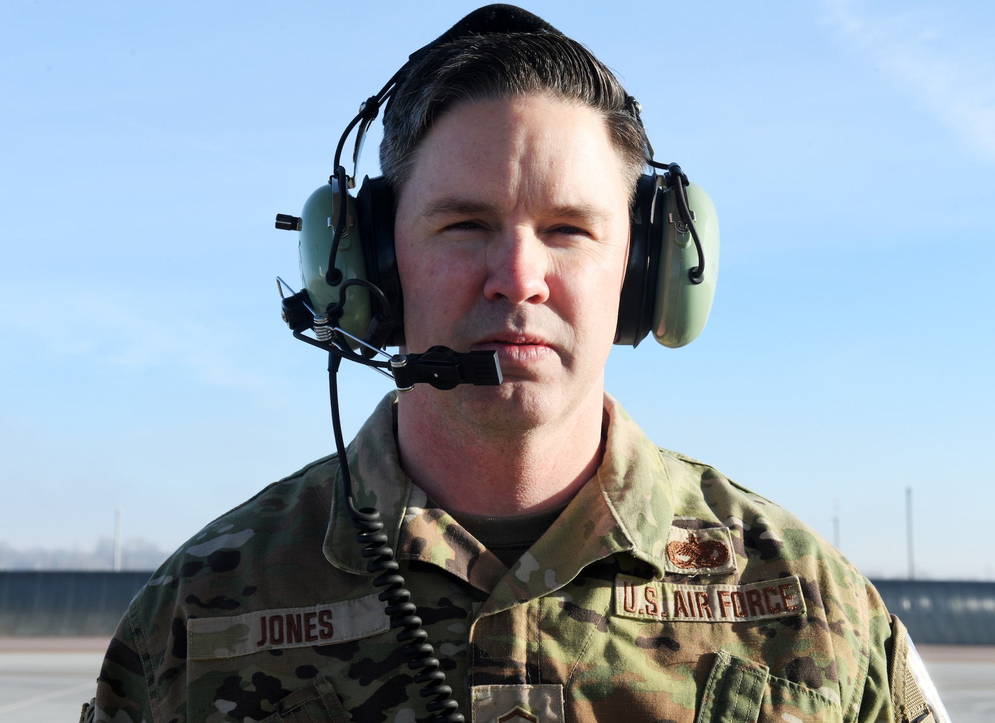 Nebraska Air National Guard's 170th Group member poses for a photo at Offutt Air Force Base, Neb.