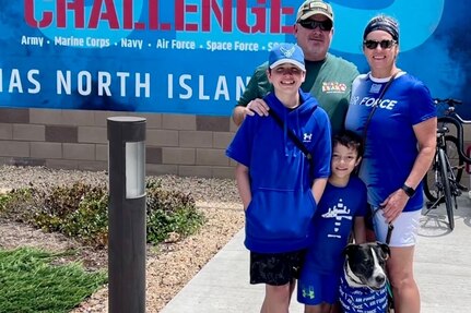 Retired Air Force Colonel Jacquelyn Marty and her family at the 2023 Warrior Games Challenge in San Diego, California.