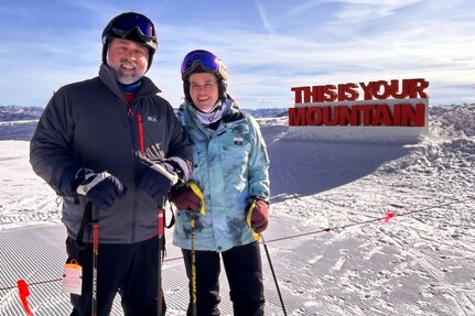 Team US teammates Bruce McCormick of the Army with one of his co-captains. Jacquie “Katniss” Marty of the Air Force at a training camp in Utah.