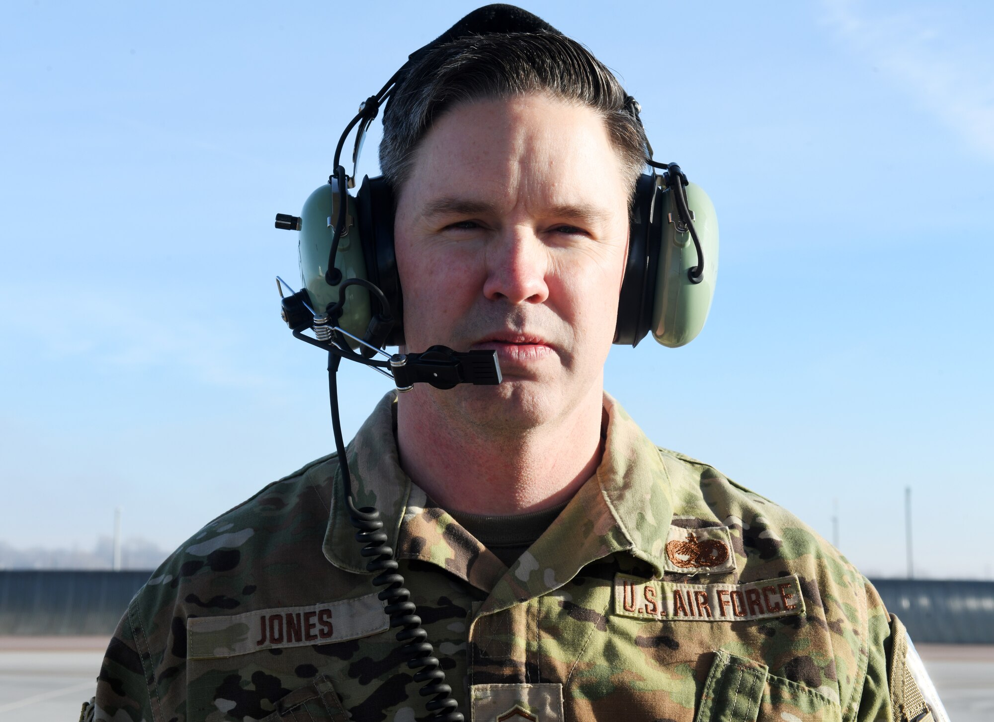 Nebraska Air National Guard's 170th Group member poses for a photo at Offutt Air Force Base, Neb.