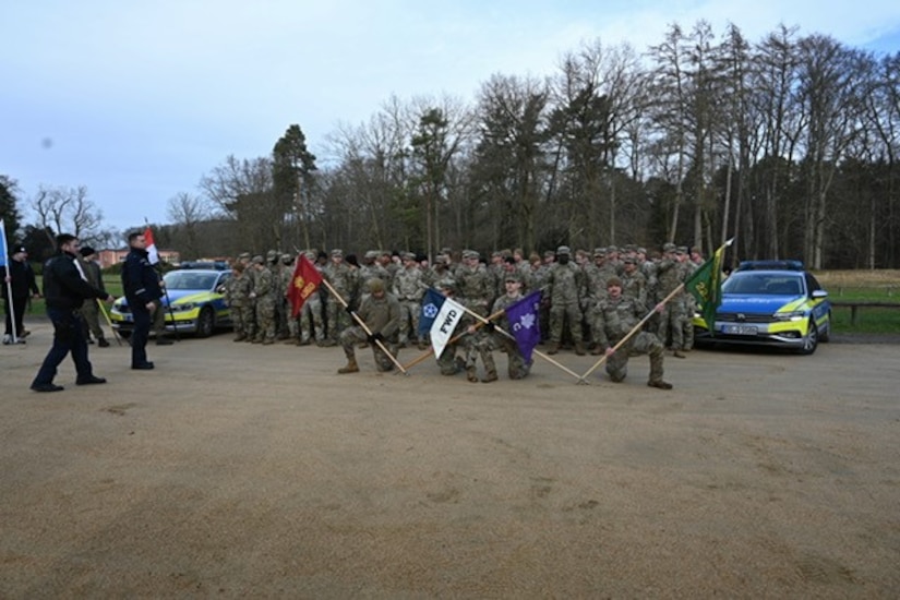 Kentucky Soldiers with the 223rd Military Police Company honored the thousands of troops taken prisoner during World War II by participating in the 80th anniversary Long March through parts of Poland and Germany, Jan. 24-26. Soldiers traveled roughly 55 miles over three days, following the exact route taken by WWII POWs during their evacuation 80 years ago.