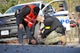 Williamsburg, Va. (February 4, 2025) Members of the Security Department assigned to Naval Weapons Station Yorktown conduct a high-risk traffic stop onboard Cheatham Annex. The exercises were part of a slate of security exercises related to the annual Exercise Citadel Shield-Solid Curtain 2025. (U.S. Navy Photo by Max Lonzanida/Released).