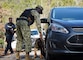 Williamsburg, Va. (February 4, 2025) A K-9 Team assigned to Naval Weapons Station Yorktown’s Security Department searches a suspect vehicle onboard Cheatham Annex as part of a slate of security exercises related to the annual Exercise Citadel Shield- Solid Curtain 2025. (U.S. Navy Photo by Max Lonzanida/Released).