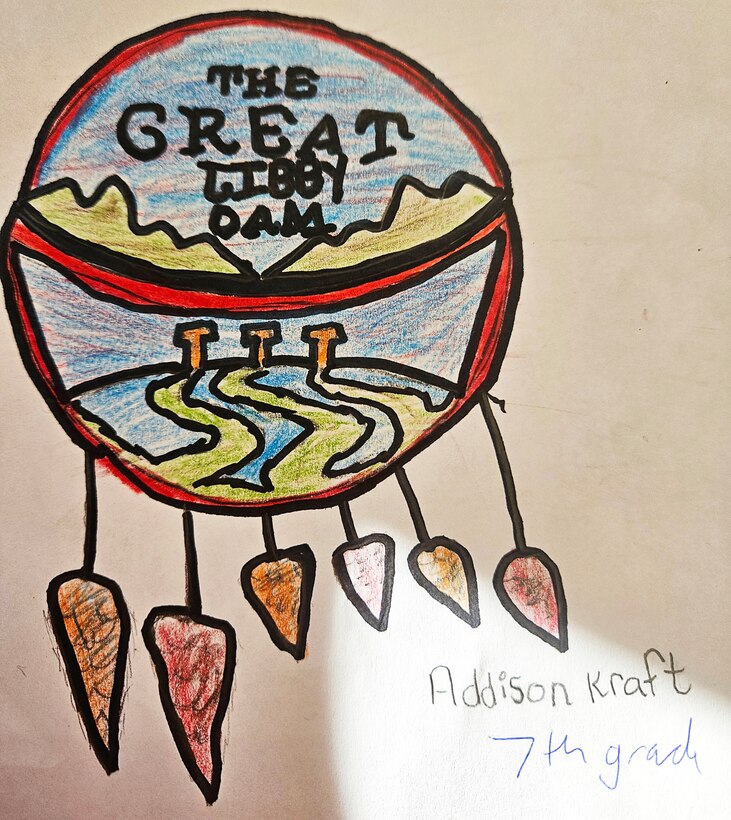 Photo of one of the entries submitted for Libby Dam's 50th commemoration logo contest.