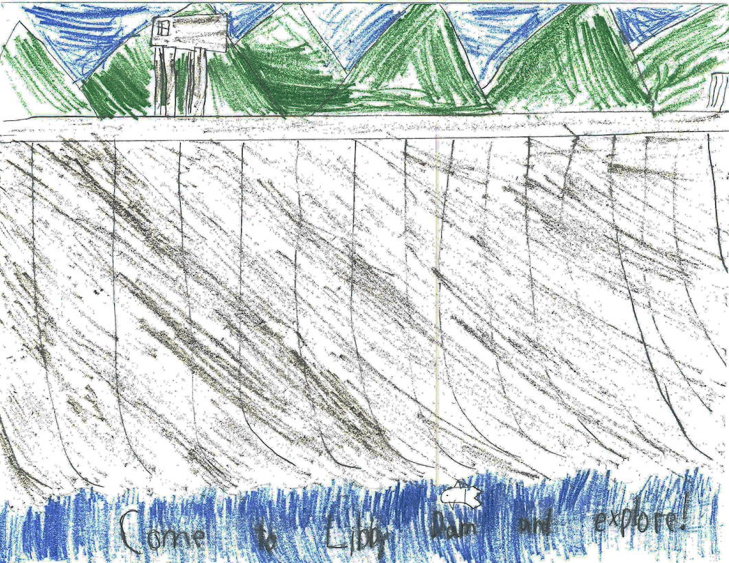 Photo of one of the entries submitted for Libby Dam's 50th commemoration logo contest.