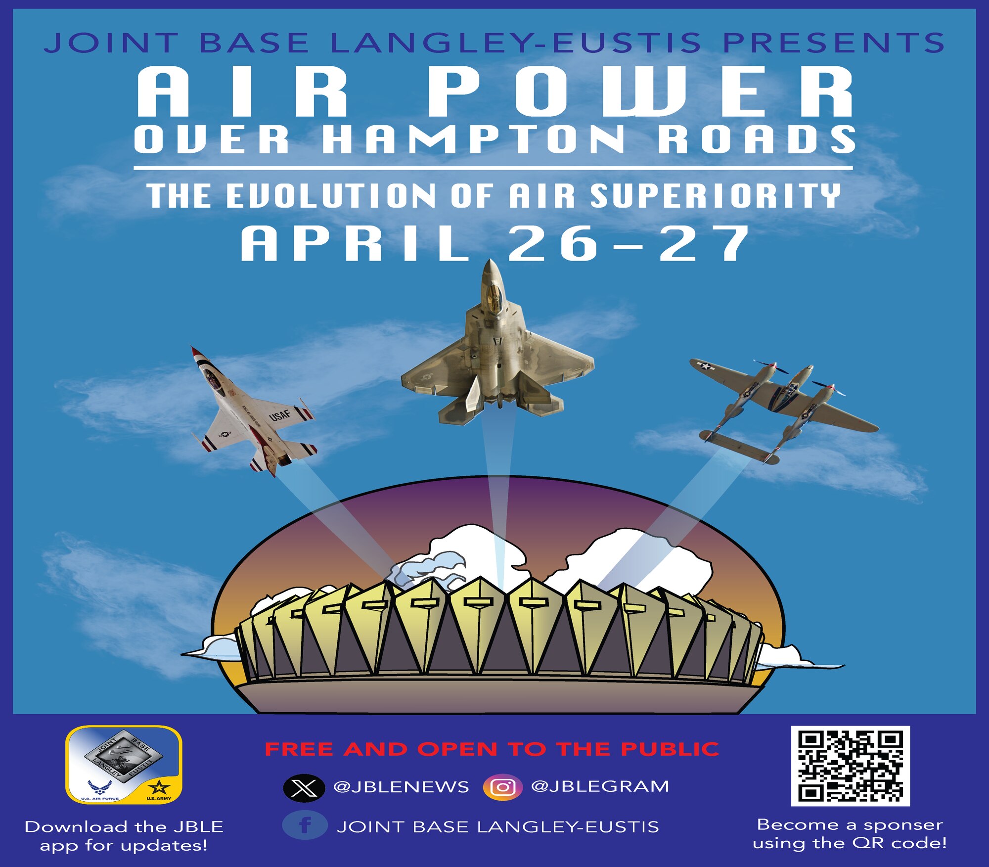 Graphic poster made to advertise Air Power over Hampton Roads, 2025.