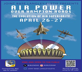 Graphic poster made to advertise Air Power over Hampton Roads, 2025.