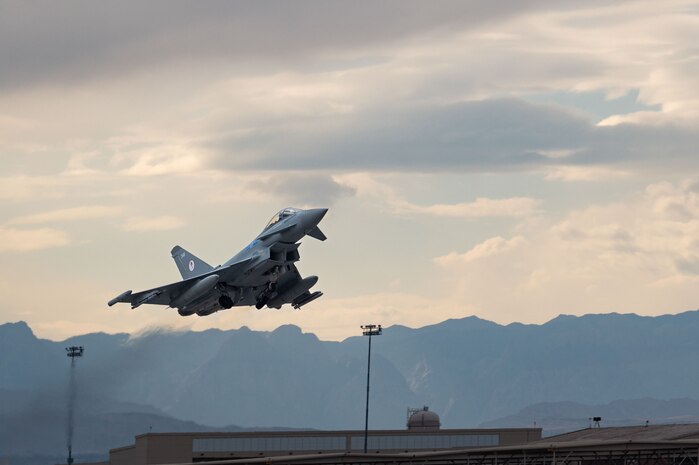 A Typhoon in flight