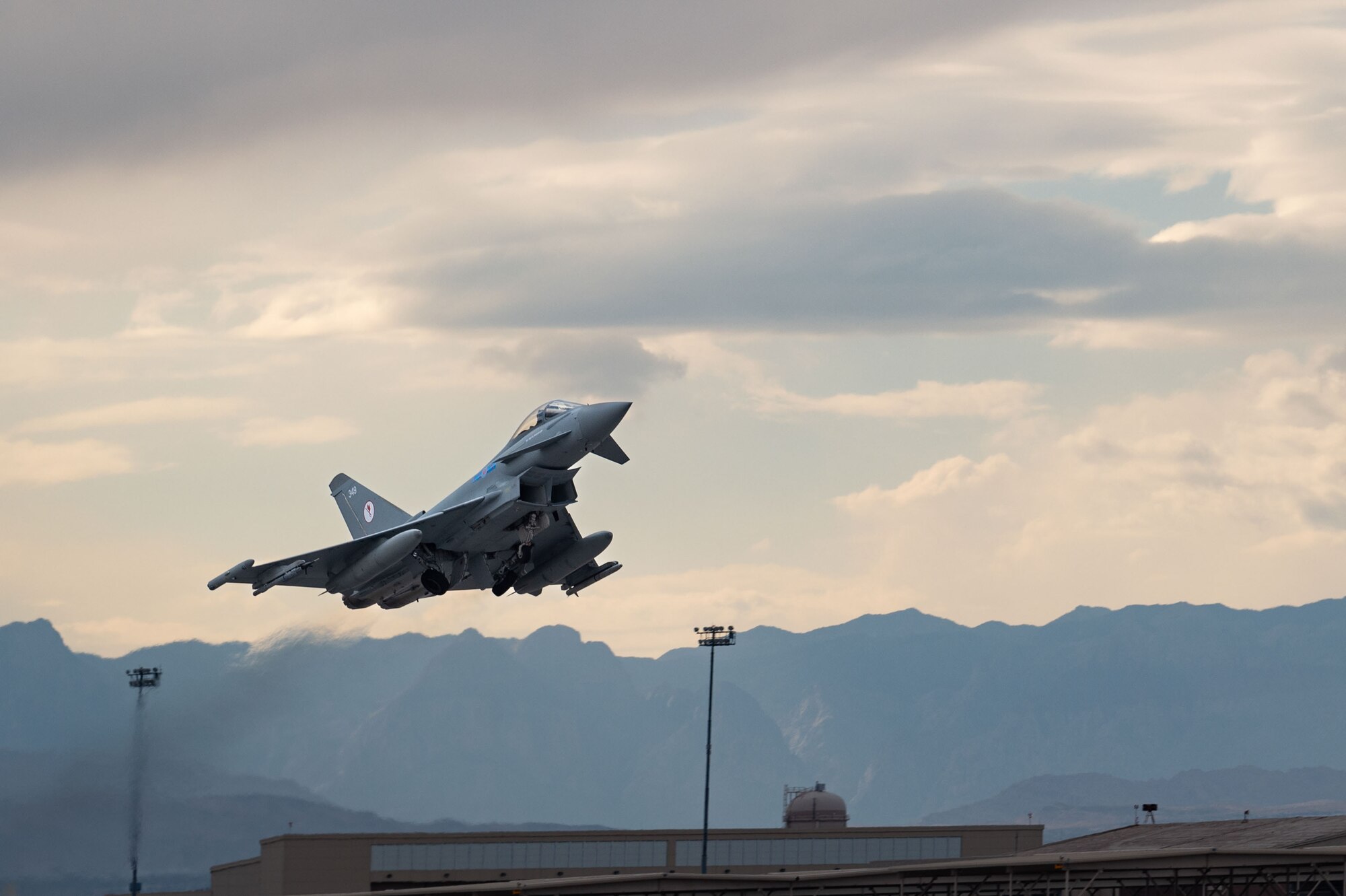 A Typhoon in flight