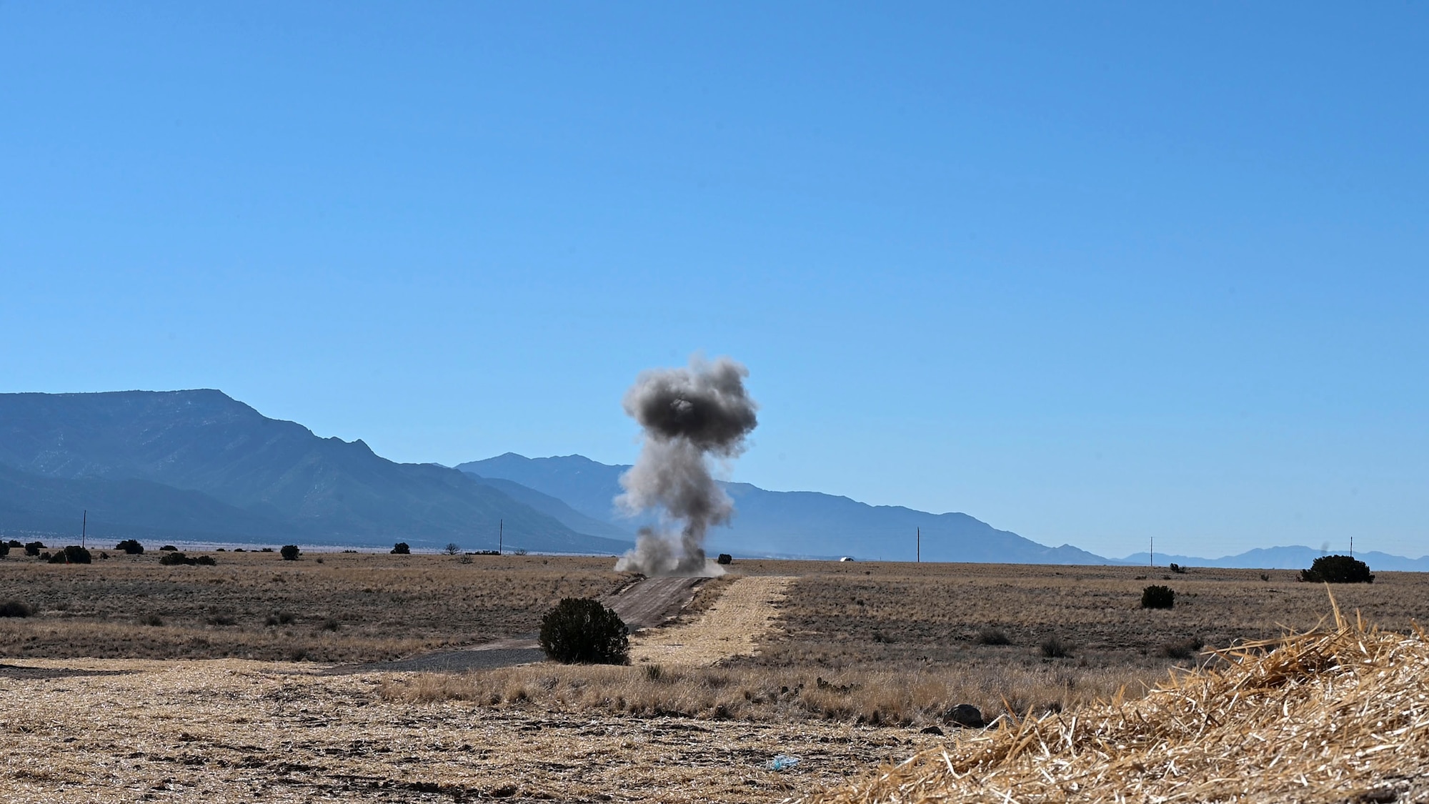 A cloud of smoke plumes.