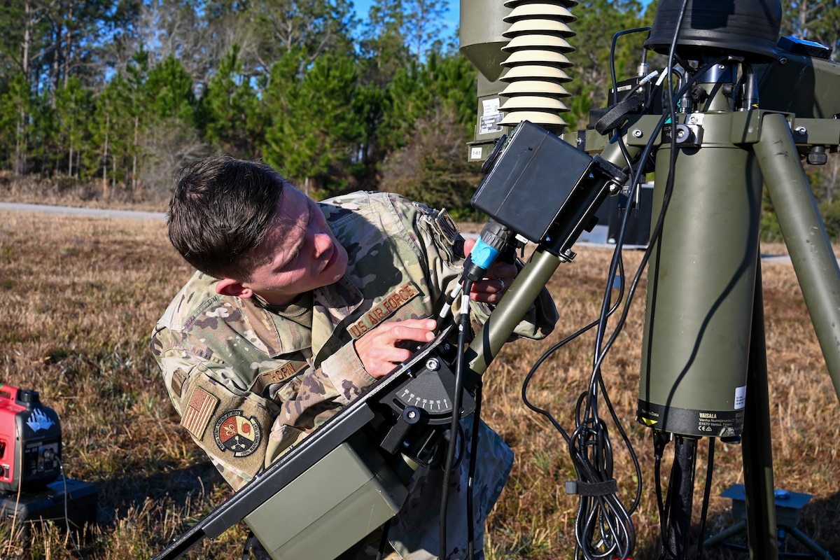 Airman troubleshoots equipment