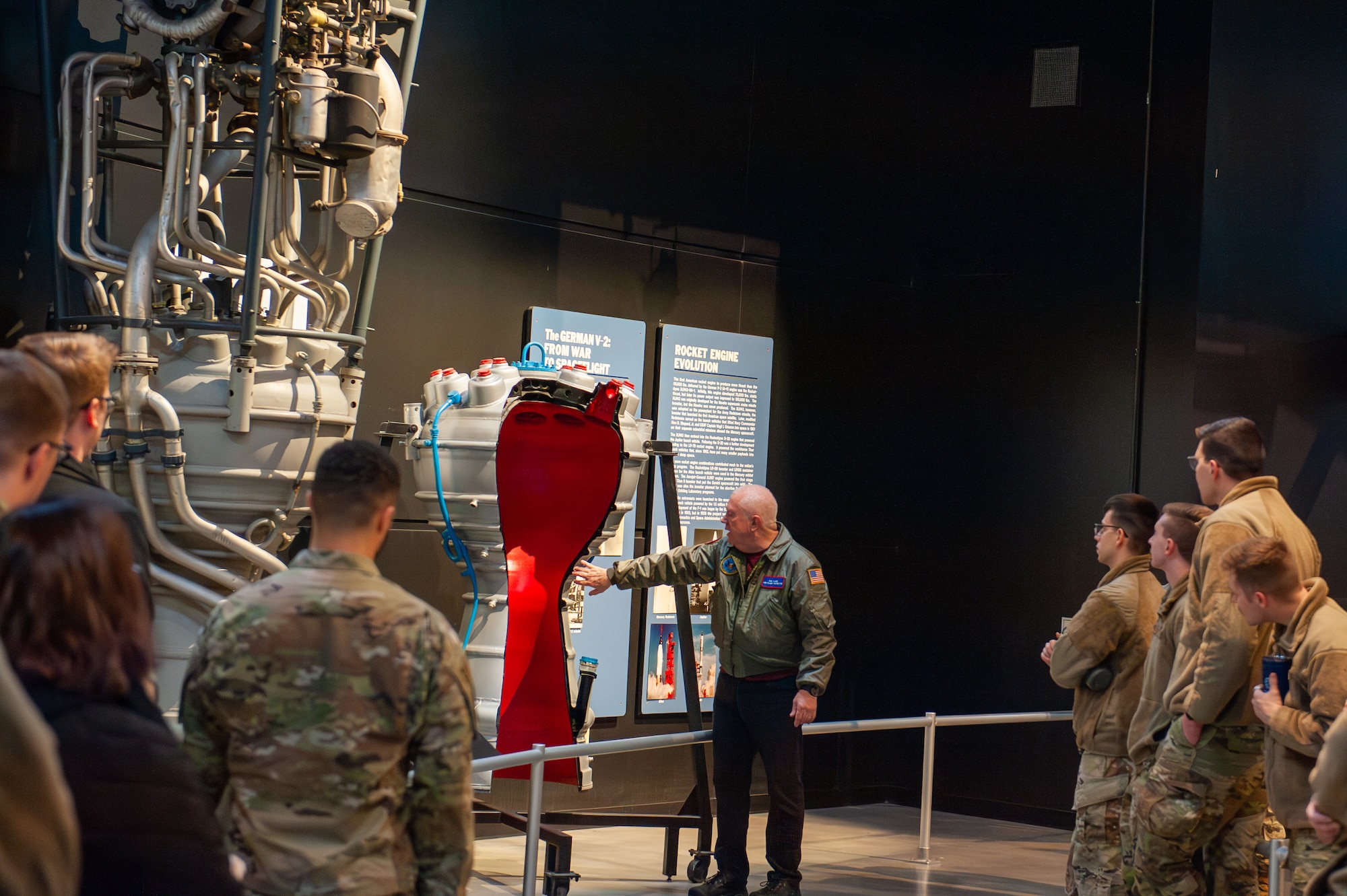 Robert Young giving a tour at a museum