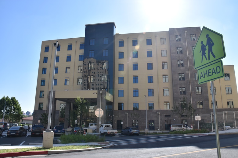 The new $45 million lodge on Camp Walker, South Korea, provides 79 rooms for servicemembers and their families.