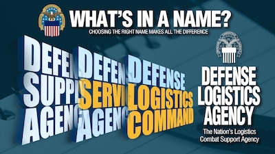 Graphic with letters in blue and yellow