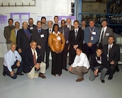 The U.S. Naval Research Laboratory Pulsed Power Physics Branch gather during a ribbon cutting ceremony of the Mercury Pulsed Power Facility at NRL-DC Headquarters in Washington, D.C., Dec. 7, 2004. The Mercury facility is capable of generating high-voltage, high-current pulses of electricity used to study a wide range of phenomena and applications in many areas, including: plasma physics, electromagnetic effects in circuits, and materials science. (U.S. Navy Photo)

Front Rows: Dr. Frank Young, Dr. Bob Commisso, Ms. Tonya Gardner, Mr. Chris Berry, Mr. Aaron Miller, Dr. Joe Schumer. 
Back Rows: Dr. David Mosher, Dr. Stavros Stephanakis, Dr. Gerald Cooperstein, Dr. Don Murphy, Dr. Raymond Allen, Mr. David Phipps, Dr. David Hinshelwood, Mr. Thomas Holt, Mr. Eric Featherstone, Dr. Paul Ottinger, Dr. Steve Swanekamp, Dr. Jess Neri, Mr. Rick Fisher, and Dr. Bruce Weber.